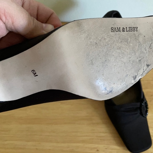 Sam & Libby Classy Black Evening Shoes, Size 6 - Picture 7 of 7